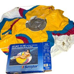 Sevylor Sport Tube With Window 56" Diameter Giant Inflatable Pool Float Yellow